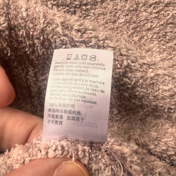 BAREFOOT DREAMS COZY CHIC OVERSIZED CARDIGAN- Plus Size 1X Pink - Picture 4 of 8